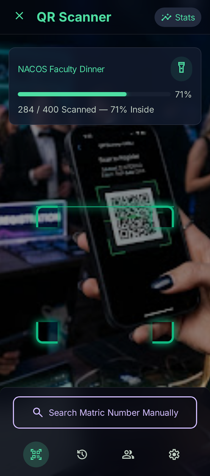 Check in — Scanner — successful check-in